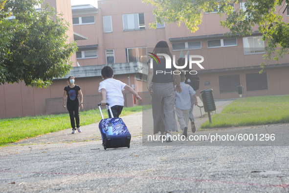 Reopening of schools after the forced closure due to the Coronavirus emergency in Italy, Milan, Italy, on September 14, 2020 