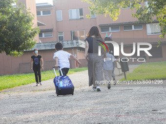 Reopening of schools after the forced closure due to the Coronavirus emergency in Italy, Milan, Italy, on September 14, 2020 (