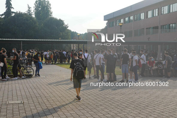 Reopening of schools after the forced closure due to the Coronavirus emergency in Italy, Milan, Italy, on September 14, 2020 