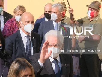 The President of the Italian Republic Sergio Mattarella arrives, on the occasion of the reopening of schools and the start of the new school...