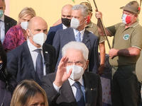 The President of the Italian Republic Sergio Mattarella arrives, on the occasion of the reopening of schools and the start of the new school...