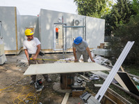 Works for the construction of prefabricated buildings destined to become classrooms to guarantee and carry out activities in safety, Italy,...