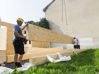 Works for the construction of prefabricated buildings destined to become classrooms to guarantee and carry out activities in safety, Italy,...