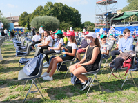 On the occasion of the reopening of schools and the start of the new school year, students attend  'Tutti a scuola' (Everyone At School) eve...