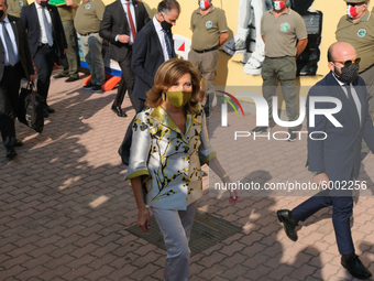 The President of the Senate Maria Elisabetta Casellati arrives, on the occasion of the reopening of schools and the start of the new school...