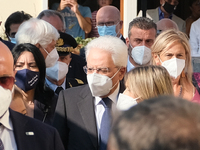 The President of the Italian Republic Sergio Mattarella arrives, on the occasion of the reopening of schools and the start of the new school...