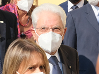 The President of the Italian Republic Sergio Mattarella arrives, on the occasion of the reopening of schools and the start of the new school...