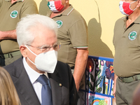 The President of the Italian Republic Sergio Mattarella arrives, on the occasion of the reopening of schools and the start of the new school...