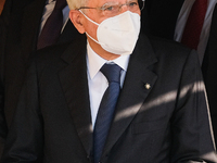 The President of the Italian Republic Sergio Mattarella arrives, on the occasion of the reopening of schools and the start of the new school...