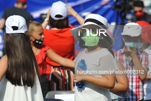 On the occasion of the reopening of schools and the start of the new school year, students attend  'Tutti a scuola' (Everyone At School) eve...