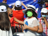 On the occasion of the reopening of schools and the start of the new school year, students attend  'Tutti a scuola' (Everyone At School) eve...