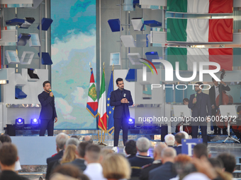 ''Il Volo'' perform on the occasion of the reopening of schools and the start of the new school year,  'Tutti a scuola' (Everyone At School)...