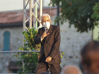 The President of the Italian Republic Sergio Mattarella speaks, on the occasion of the reopening of schools and the start of the new school...