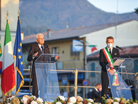 The President of the Italian Republic Sergio Mattarella speaks, on the occasion of the reopening of schools and the start of the new school...