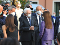 The President of the Italian Republic Sergio Mattarella speaks, on the occasion of the reopening of schools and the start of the new school...