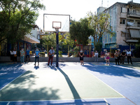 First day of school amid the COVID-19 regulations in Nea Ionia, Athens, Greece, on September 14, 2020.  (