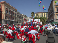 The secretary of the Cgil Maurizio Landini speaks during the demonstration of Trade Unions CGIL, CISL And UIL In Naples, Italy, on September...