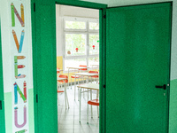 A school ready to reopen in L'Aquila, Italy, on September 21, 2020. Schools reopens in Abruzzo and other italian regions on September 24 aft...