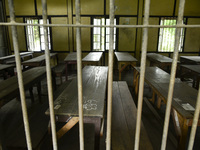 Empty classroom at a school, in Guwahati, Assam, India on September 21, 2020 as schools reopened after more than 5-months closure due to the...