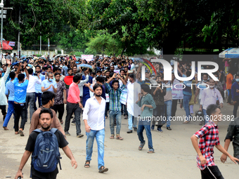 Activists of Bangladesh Sadharan Chhatra Odhikar Sangrakkhan Parishad staged a demonstration protesting ''false cases, detention and police...