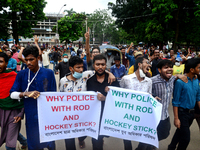 Activists of Bangladesh Sadharan Chhatra Odhikar Sangrakkhan Parishad staged a demonstration protesting ''false cases, detention and police...