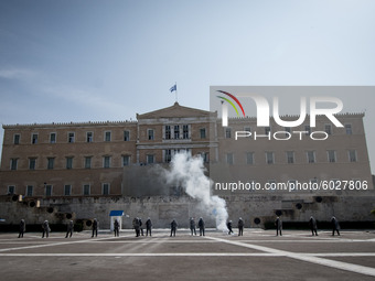 Students protest in Athens, Greece on September 24, 2020. They ask from the government to give money for education, to reduce the number of...