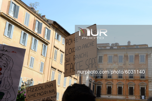 Students and trade unions of the capital took to Piazza Montecitorio in Rome, Italy, on September 25, 2020 to contest the reopening of schoo...