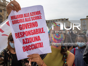 Students strike against the way the Italian government managed, with delays and failures, the restart of the school year 2020/2021, followin...