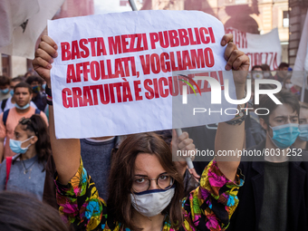 Students strike against the way the Italian government managed, with delays and failures, the restart of the school year 2020/2021, followin...