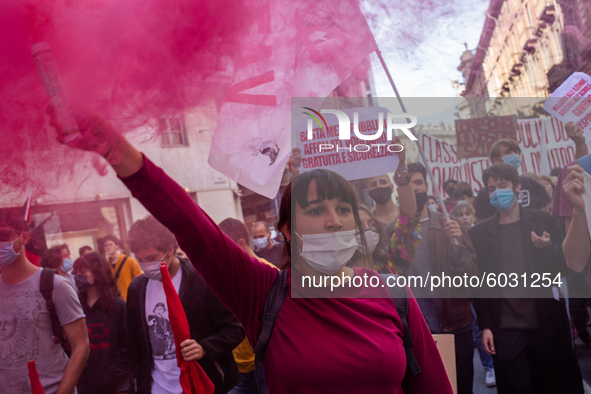 Students strike against the way the Italian government managed, with delays and failures, the restart of the school year 2020/2021, followin...