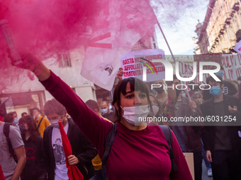 Students strike against the way the Italian government managed, with delays and failures, the restart of the school year 2020/2021, followin...