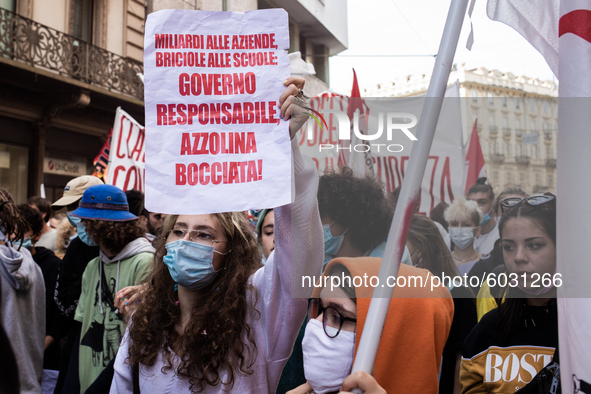 Students strike against the way the Italian government managed, with delays and failures, the restart of the school year 2020/2021, followin...