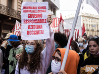 Students strike against the way the Italian government managed, with delays and failures, the restart of the school year 2020/2021, followin...