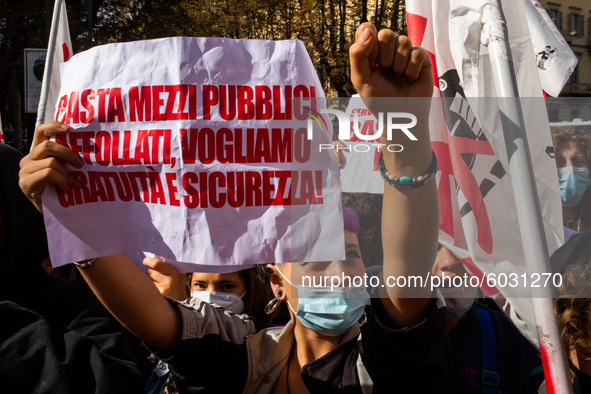 Students strike against the way the Italian government managed, with delays and failures, the restart of the school year 2020/2021, followin...