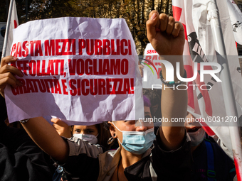 Students strike against the way the Italian government managed, with delays and failures, the restart of the school year 2020/2021, followin...