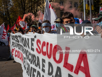 Students strike against the way the Italian government managed, with delays and failures, the restart of the school year 2020/2021, followin...