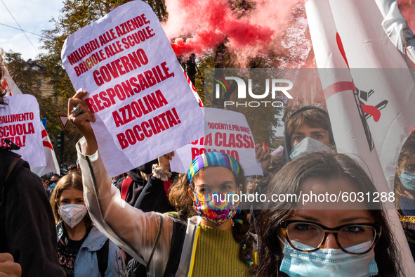 Students strike against the way the Italian government managed, with delays and failures, the restart of the school year 2020/2021, followin...