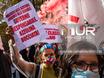 Students strike against the way the Italian government managed, with delays and failures, the restart of the school year 2020/2021, followin...