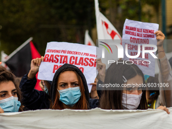 Students strike against the way the Italian government managed, with delays and failures, the restart of the school year 2020/2021, followin...