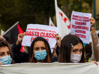 Students strike against the way the Italian government managed, with delays and failures, the restart of the school year 2020/2021, followin...