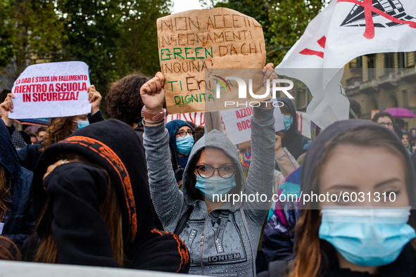 Students strike against the way the Italian government managed, with delays and failures, the restart of the school year 2020/2021, followin...