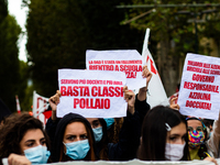 Students strike against the way the Italian government managed, with delays and failures, the restart of the school year 2020/2021, followin...