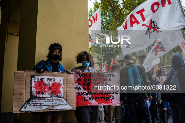 Students strike against the way the Italian government managed, with delays and failures, the restart of the school year 2020/2021, followin...