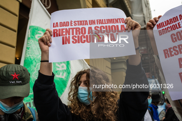 Students strike against the way the Italian government managed, with delays and failures, the restart of the school year 2020/2021, followin...