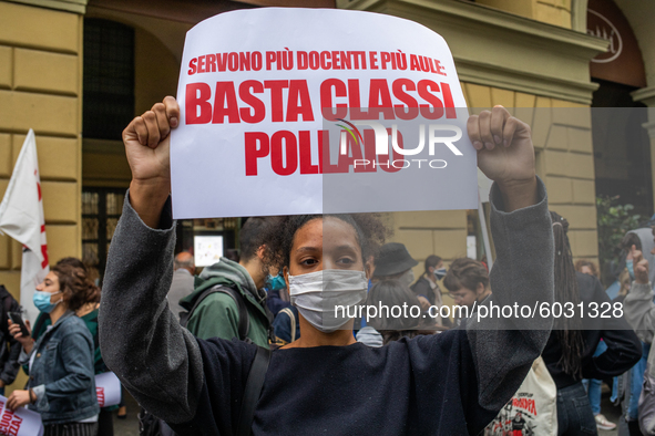 Students strike against the way the Italian government managed, with delays and failures, the restart of the school year 2020/2021, followin...