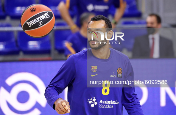Adam Hanga during the match between FC Barcelona and Panathinaikos BC, corresponding to the week 4 of the Euroleague, played at the Palau Bl...