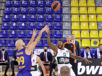 Marcus Foster and Nick Calathes during the match between FC Barcelona and Panathinaikos BC, corresponding to the week 4 of the Euroleague, p...