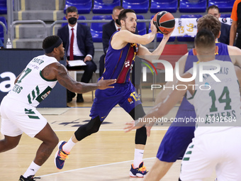 Thomas Heurtel during the match between FC Barcelona and Panathinaikos BC, corresponding to the week 4 of the Euroleague, played at the Pala...
