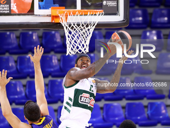 Marcus Foster during the match between FC Barcelona and Panathinaikos BC, corresponding to the week 4 of the Euroleague, played at the Palau...