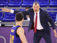 Sarunas Jasikevicius during the match between FC Barcelona and Panathinaikos BC, corresponding to the week 4 of the Euroleague, played at th...